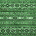 Square Abstract Emerald Green Modern Rug, abs523emgrn