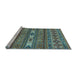 Sideview of Machine Washable Abstract Light Blue Modern Rug, wshabs523lblu