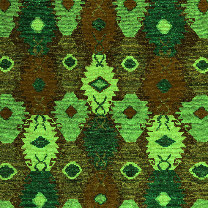 Machine Washable Abstract Green Modern Area Rugs, wshabs5240grn