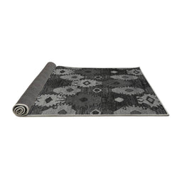 Sideview of Abstract Gray Modern Rug, abs5240gry
