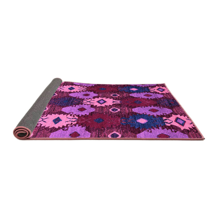 Sideview of Abstract Purple Modern Rug, abs5240pur