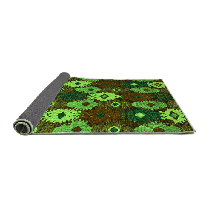 Sideview of Abstract Green Modern Rug, abs5240grn