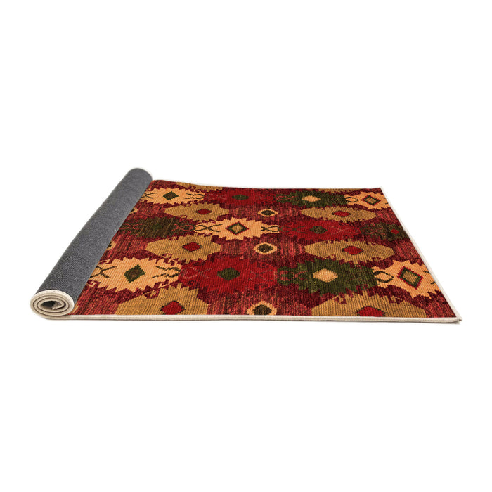 Sideview of Abstract Orange Modern Rug, abs5240org