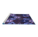 Sideview of Machine Washable Abstract Blue Modern Rug, wshabs5240blu