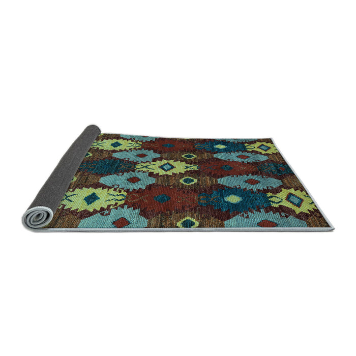 Sideview of Abstract Light Blue Modern Rug, abs5240lblu