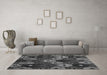 Machine Washable Abstract Gray Modern Rug in a Living Room,, wshabs5240gry