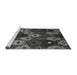 Sideview of Machine Washable Abstract Gray Modern Rug, wshabs5240gry