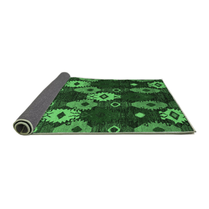 Sideview of Abstract Emerald Green Modern Rug, abs5240emgrn
