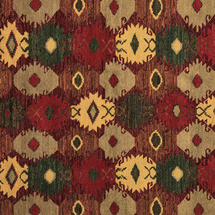 Square Machine Washable Abstract Brown Modern Rug, wshabs5240brn