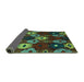 Sideview of Abstract Turquoise Modern Rug, abs5240turq