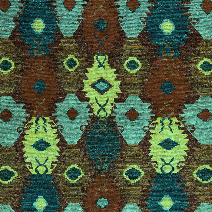 Machine Washable Abstract Turquoise Modern Area Rugs, wshabs5240turq