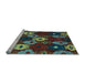 Sideview of Machine Washable Abstract Light Blue Modern Rug, wshabs5240lblu