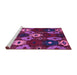 Sideview of Machine Washable Abstract Purple Modern Area Rugs, wshabs5240pur