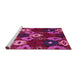 Sideview of Machine Washable Abstract Pink Modern Rug, wshabs5240pnk