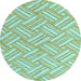 Round Abstract Light Blue Modern Rug, abs5241lblu