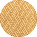 Round Abstract Brown Modern Rug, abs5241brn