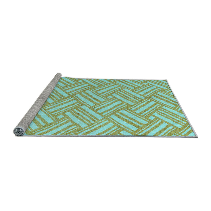 Sideview of Machine Washable Abstract Light Blue Modern Rug, wshabs5241lblu