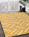 Abstract Dark Orange Modern Rug in Family Room, abs5241