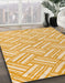 Machine Washable Abstract Dark Orange Rug in a Family Room, wshabs5241
