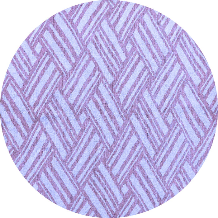 Round Abstract Blue Modern Rug, abs5241blu