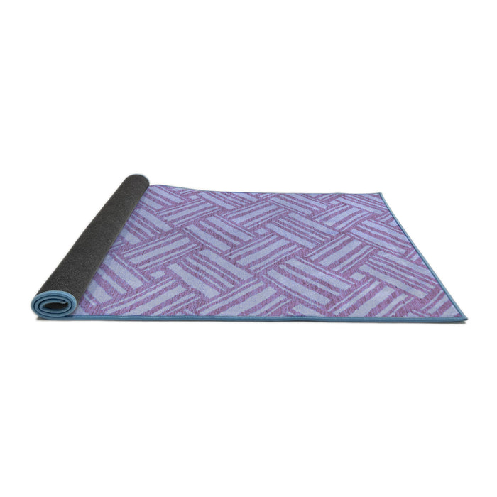 Sideview of Abstract Blue Modern Rug, abs5241blu