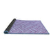 Sideview of Abstract Blue Modern Rug, abs5241blu