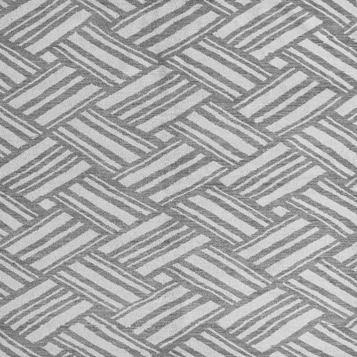 Square Machine Washable Abstract Gray Modern Rug, wshabs5241gry