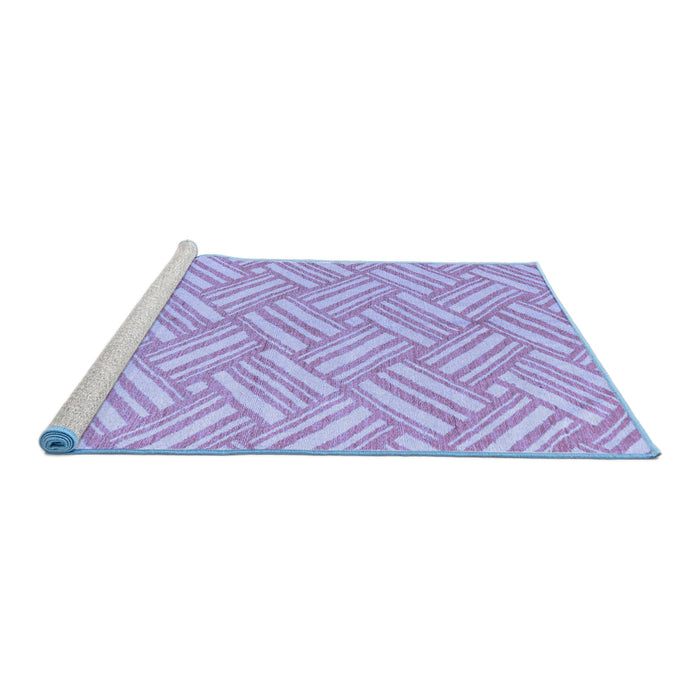 Sideview of Machine Washable Abstract Blue Modern Rug, wshabs5241blu