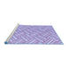 Sideview of Machine Washable Abstract Blue Modern Rug, wshabs5241blu