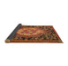 Sideview of Abstract Saffron Red Medallion Rug, abs5242