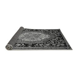 Sideview of Medallion Gray French Rug, abs5242gry