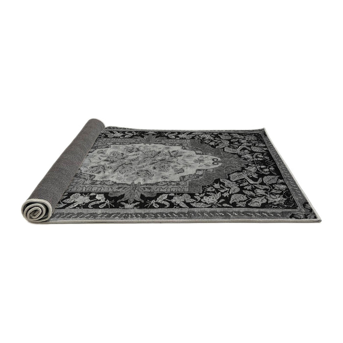 Sideview of Medallion Gray French Rug, abs5242gry
