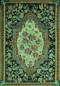 Medallion Turquoise French Rug, abs5242turq