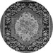 Round Medallion Gray French Rug, abs5242gry