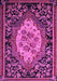 Machine Washable Medallion Purple French Area Rugs, wshabs5242pur