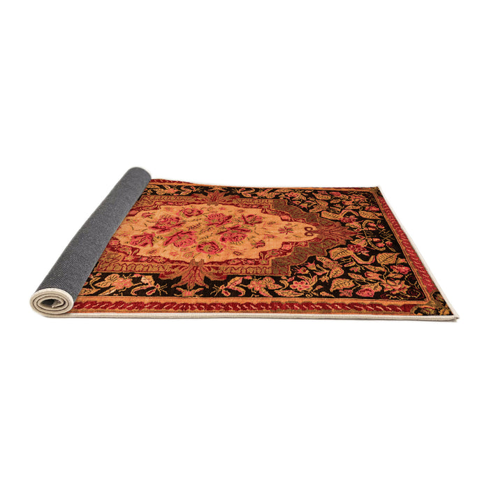 Sideview of Medallion Orange French Rug, abs5242org