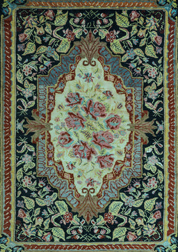 Medallion Light Blue French Rug, abs5242lblu