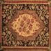 Square Medallion Brown French Rug, abs5242brn