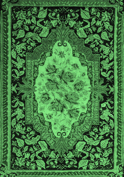 Medallion Emerald Green French Rug, abs5242emgrn