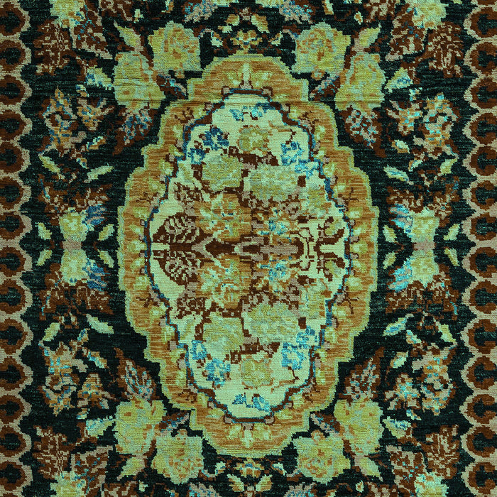 Medallion Turquoise French Rug, abs5243turq
