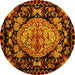 Round Medallion Yellow French Rug, abs5243yw