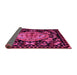 Sideview of Medallion Pink French Rug, abs5243pnk