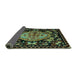 Sideview of Medallion Turquoise French Rug, abs5243turq