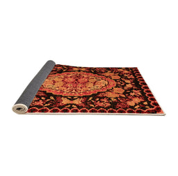 Sideview of Medallion Orange French Rug, abs5243org