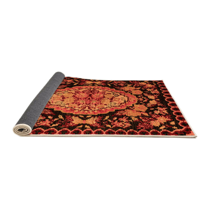 Sideview of Medallion Orange French Rug, abs5243org