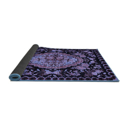 Sideview of Medallion Blue French Rug, abs5243blu