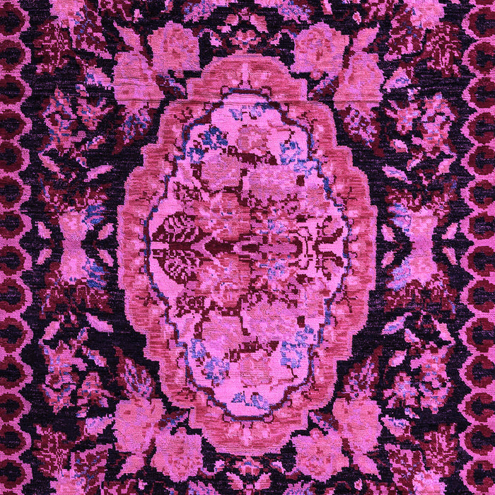 Machine Washable Medallion Purple French Area Rugs, wshabs5243pur