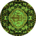 Round Medallion Green French Rug, abs5243grn