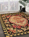 Machine Washable Abstract Night Red Rug in a Family Room, wshabs5244