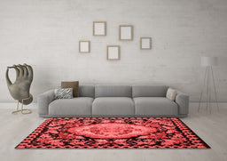 French Red Washable Rugs
